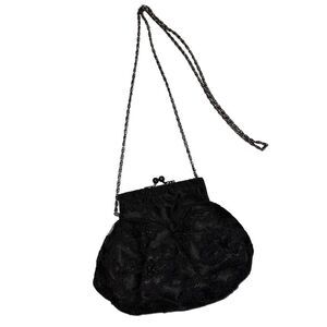 Small Black Lace Purse with Chain Strap Formals Prom Night Out